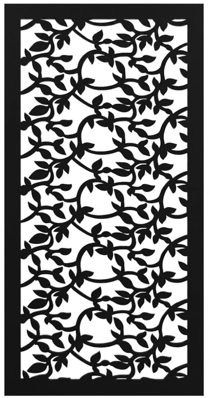 Panel decorativo metalico 1.22 x 2.44 metros (2 mm) enredadera negro Decopanel