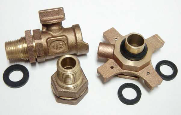 Accesorio de bronce para caja de medidor de agua 1/2"