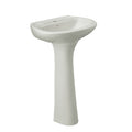 Lavatorio de pedestal 465 x 360 mm con rebosadero blanco