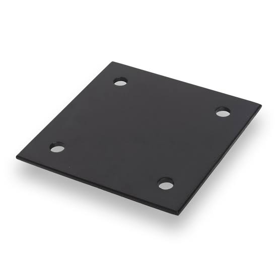Placa de hierro negro 20 x 20 cm 3/4" con perforaciones