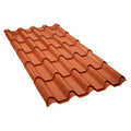 Lamina techo tipo teja Colonial rojo 0.46 mm x 1.05 x 3.66 metros Metalco