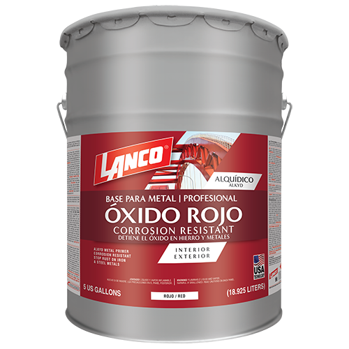 Anticorrosivo base para interior y exterior cubeta Lanco  (minio rojo oxido)
