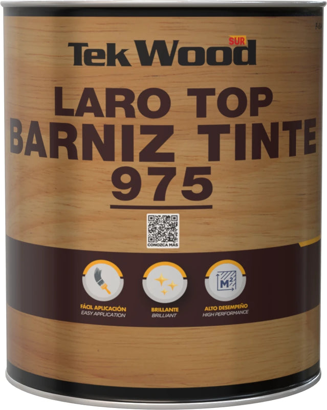 Barniz con tinte Laro Top 975 para uso interior cuarto Sur 0097543114 (caobilla)