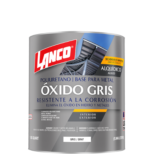 Anticorrosivo poliuretano 15 minutos para interior y exterior cuarto Lanco MM225-5 (minio gris oxido)