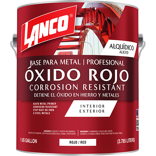 Anticorrosivo base para interior y exterior galon Lanco VA971-4 (minio rojo oxido)