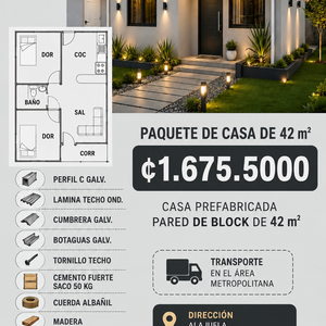 🏠 ¡PAQUETE DE CASA PREFABRICADA EN BLOCK! 🧱 🔥 ¡UN PAQUETE REAL, NO SOLO MARKETING! 🔥