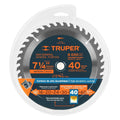 Disco para sierra circular corte madera 7-1/4" 40T Truper