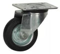 Rueda giratoria de goma base parche negra 150 mm 160 kg 75731