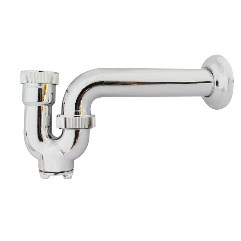 Sifon 32 mm (1-1/4") plastico cromado de pared