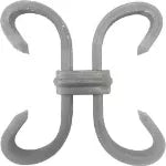 Roseta de presion 95 x 95 mm (12 x 6 mm) hierro forjado decorativo para rejas 37/3