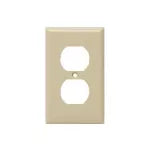 Placa doble plastica para tomacorriente marfil Eagle 2132-V
