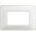 Placa 3 modulos rectangular hielo Matix Bticino AM4803CBN