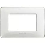 Placa 3 modulos rectangular hielo Matix Bticino AM4803CBN