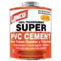 Pegamento transparente Super PVC Cement cuarto (32 onzas) Lanco SM244-5