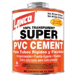Pegamento transparente Super PVC Cement cuarto (32 onzas) Lanco SM244-5