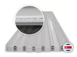 Lamina techo rectangular esmaltada blanca 0.45 mm x 1.06 x 1.83 metros ArcelorMittal