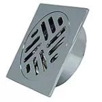Drenaje cuadrado 10 cm metalico cuerpo profundo salida de 50 mm (2") cromo Coflex PC-311