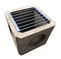Caja cuadrada de concreto con rejilla 45 x 45 x 33 cm