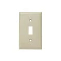 Placa sencilla plastica para interruptor tipo palanca marfil Eagle 2134-V