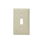 Placa sencilla plastica para interruptor tipo palanca marfil Eagle 2134-V