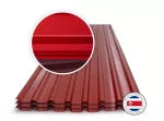 Lamina techo rectangular esmaltada roja 0.42 mm x 1.06 x 3.66 metros ArcelorMittal