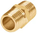 Niple fitting para compresor tipo MM 1/4" NPT macho laton Truper NIPLE / 19024