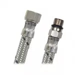 Tubo de abasto de acero para griferia monomando 3/8" x 1/4" 55 cm Coflex EAL-R55