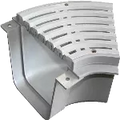 Angulo de 45° con rejilla para canal peatonal A15 de PVC Durman 9015220