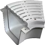 Angulo de 45° con rejilla para canal peatonal A15 de PVC Durman 9015220