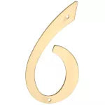 Numero para puerta #6 dorado National Hardware N211-649