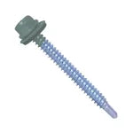 Tornillo techo punta broca 1/4 x 2-1/2 verde (12 por paquete)