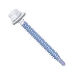 Tornillo techo punta broca 1/4 x 1 blanco (12 por paquete)