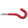 Gancho con tornillo 5/16" x 4-1/2" recubierto de vinil rojo National Hardware N188-006 (2 por paquete)