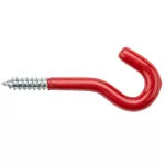 Gancho con tornillo 5/16" x 4-1/2" recubierto de vinil rojo National Hardware N188-006 (2 por paquete)