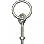 Anillo con tornillo tuerca y arandela 3/8" x 3-3/4" galvanizado HN062+B1774 National Hardware N220-624