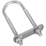 Gancho U con placa 1/4" x 1-1/8" x 3-1/2" galvanizado National Hardware N222-109