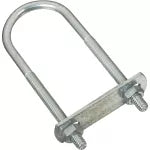 Gancho U con placa 1/4" x 1-3/8" x 4" galvanizado National Hardware N222-117