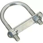 Gancho U con placa 3/8" x 2" x 3-1/2" galvanizado National Hardware N222-190