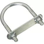 Gancho U con placa 3/8" x 2-1/2" x 4" galvanizado National Hardware N222-208