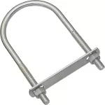 Gancho U con placa 5/16" x 2-1/2" x 5" galvanizado National Hardware N222-562