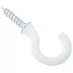 Tornillo ojo abierto 3/4" recubrimiento vinilico blanco National Hardware N248-443 (5 por paquete)