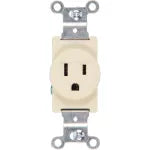 Tomacorriente sencillo 15A 110V marfil Eagle 817-V