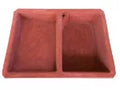 Pila de concreto roja (1 tanque derecho y 1 batea izquierda) 70 x 50 cm