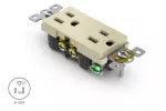 Tomacorriente doble 15A 110V marfil Decor Eagle UL1107-V