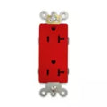 Tomacorriente doble 20A 110V tierra aislada rojo Decor Eagle ULIG6242-RD