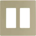 Placa doble con tornillo oculto marfil Decor Eagle UL2152VST
