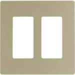 Placa doble con tornillo oculto marfil Decor Eagle UL2152VST