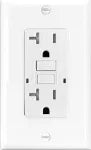 Tomacorriente doble 20A 110V UL GFCI con indicador de vida blanco Eagle TST20-W