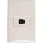 Conector para telefono RJ11 marfil Plata Eagle 1008-V