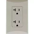 Tomacorriente doble 20A 110V marfil Plata Eagle 1020-V